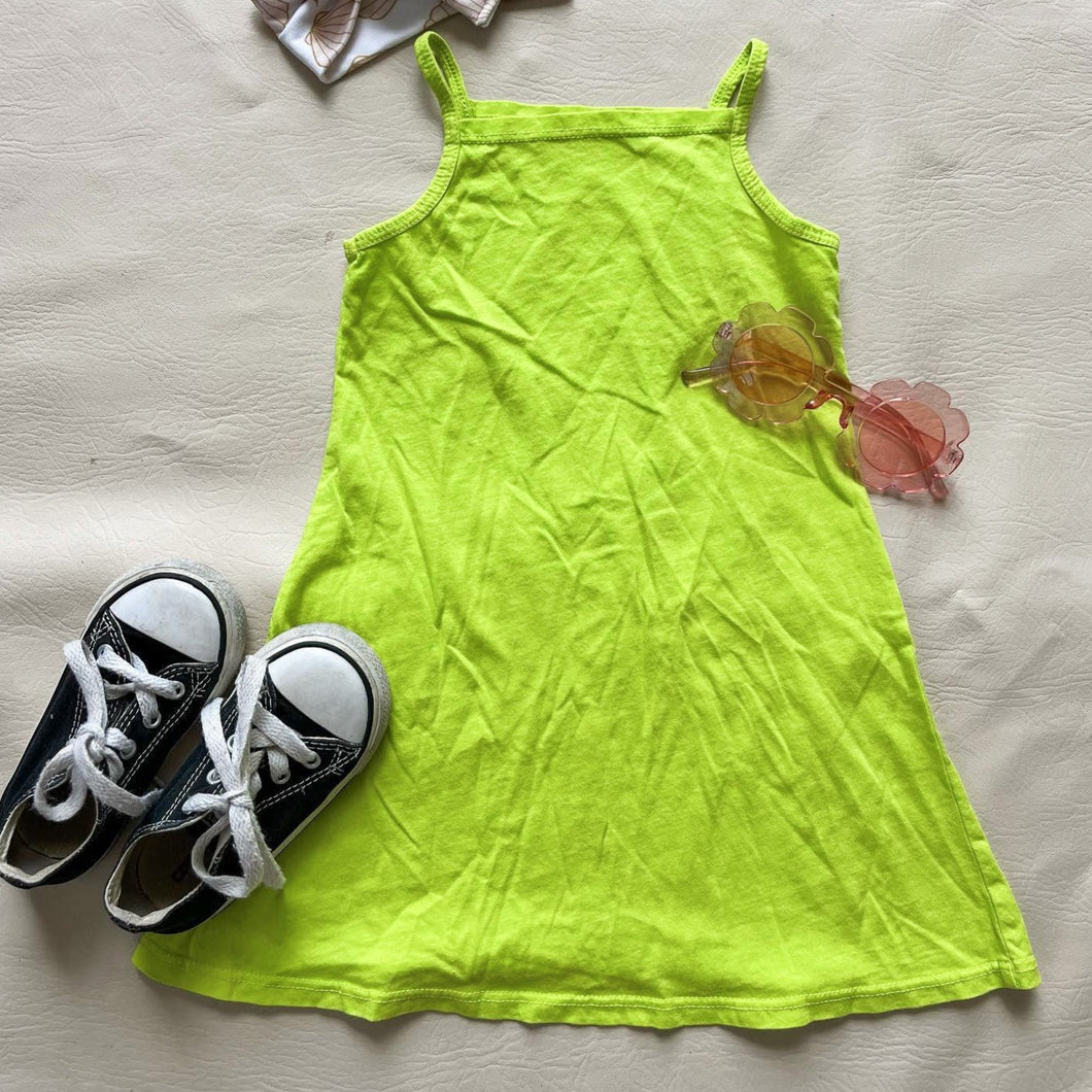 Chartreuse Green Tank Dress