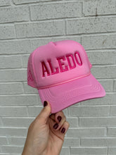 Load image into Gallery viewer, ALEDO hat | pink out trucker/pink (ribbon)