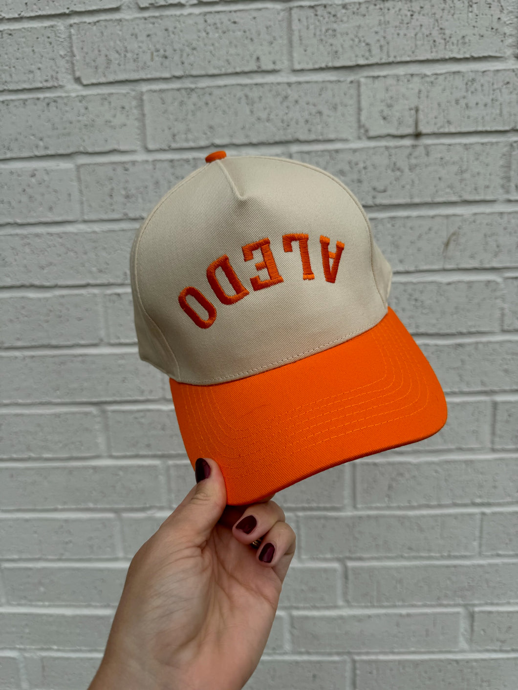 ALEDO hat | cream + orange/orange