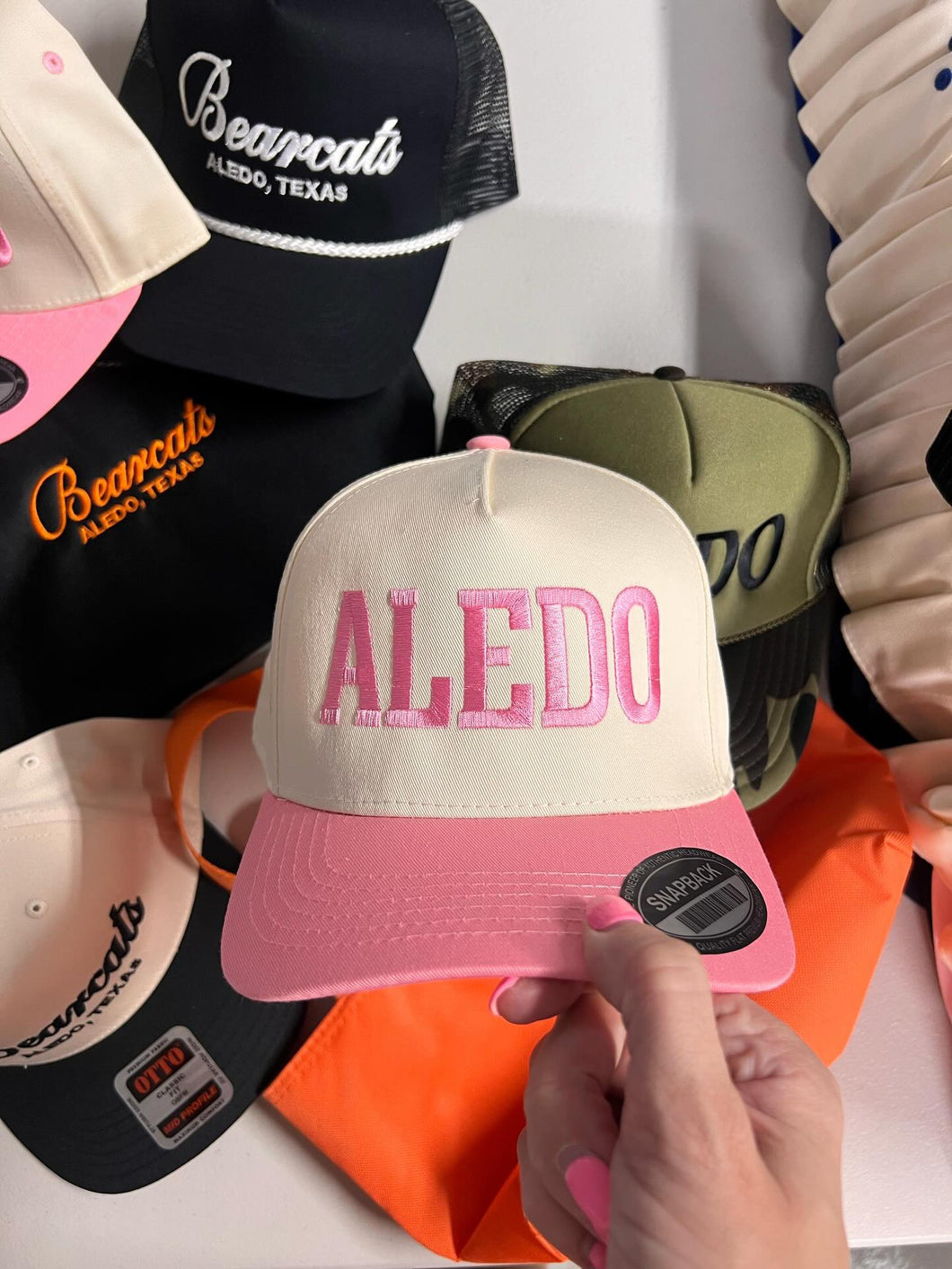 PINK OUT hat| pink + cream