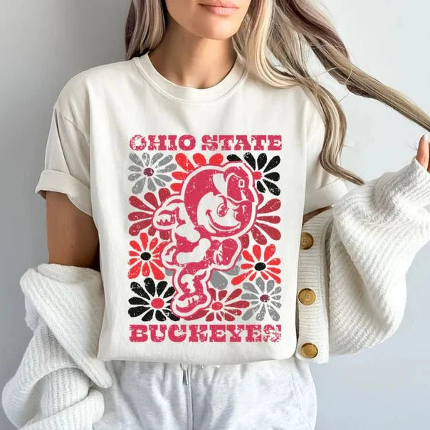 OHIO STATE GROOVY FLORAL