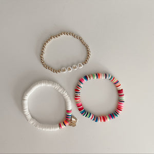 'The Larkin' personalized bracelet set
