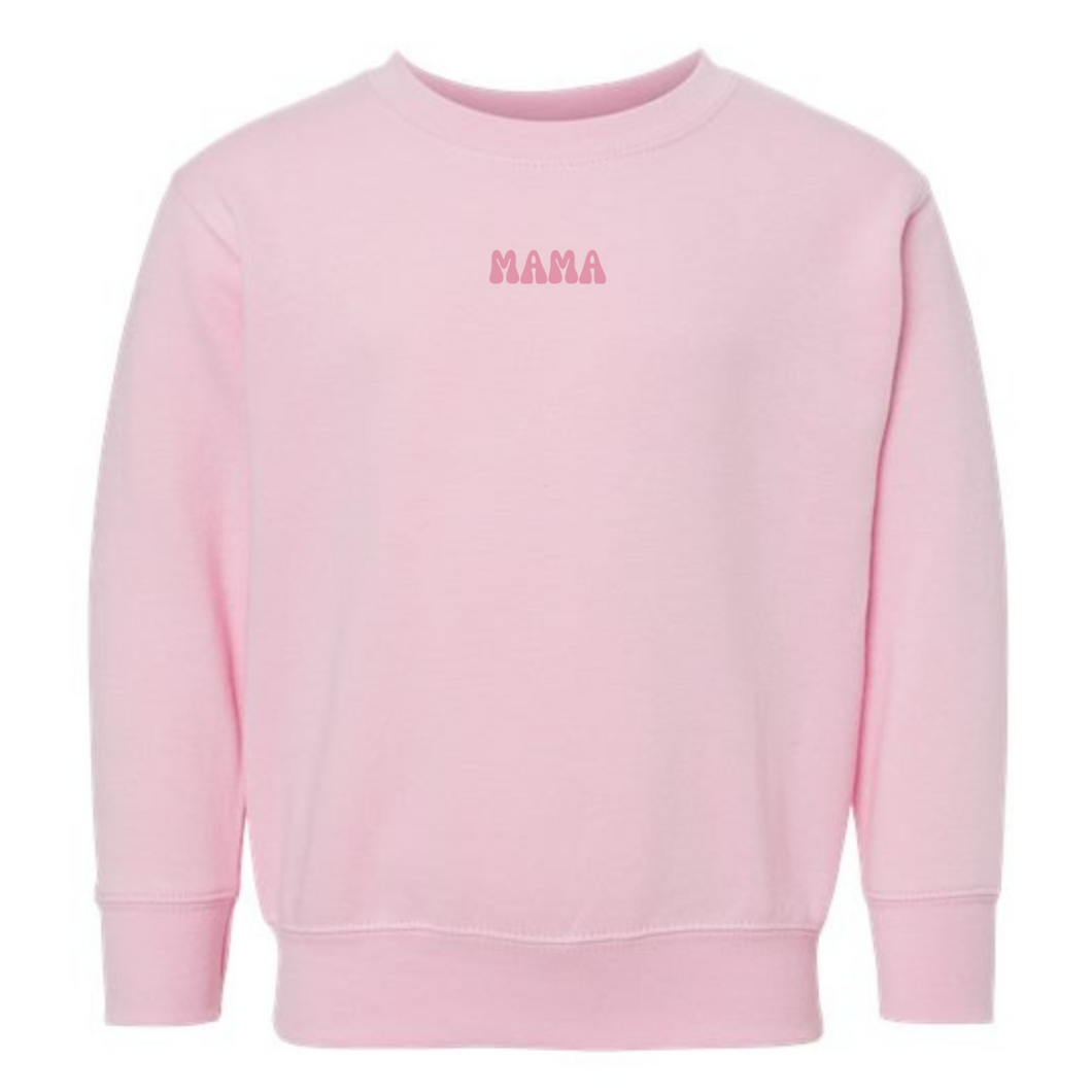Embroidered Mama pullover | Pink