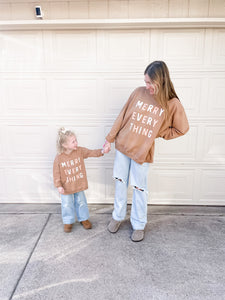 Merry Everything Tan Pullover | Kids